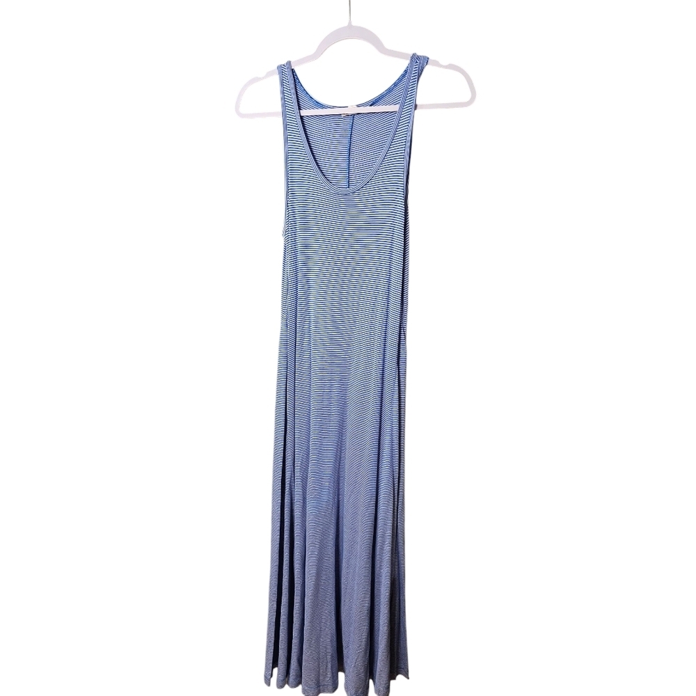 Blue Striped Maxi Dress Size Xs